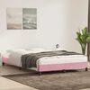 vidaXL Estrutura de cama sem colch&atilde;o 160x220 cm veludo rosa