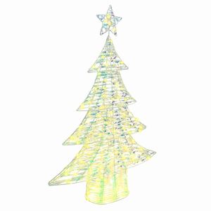 vidaXL &Aacute;rvore de Natal com 120 LEDs Branco quente 120,5 cm PET