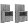 vidaXL Mesas de cabeceira montagem na parede 2 pcs cinzento sonoma