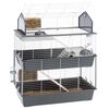Ferplast Gaiola para coelhos Barn 100 Double 95x57x121 cm cinzento