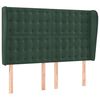 vidaXL Cama box spring c/ colch&atilde;o/LED 140x200 cm veludo verde-escuro