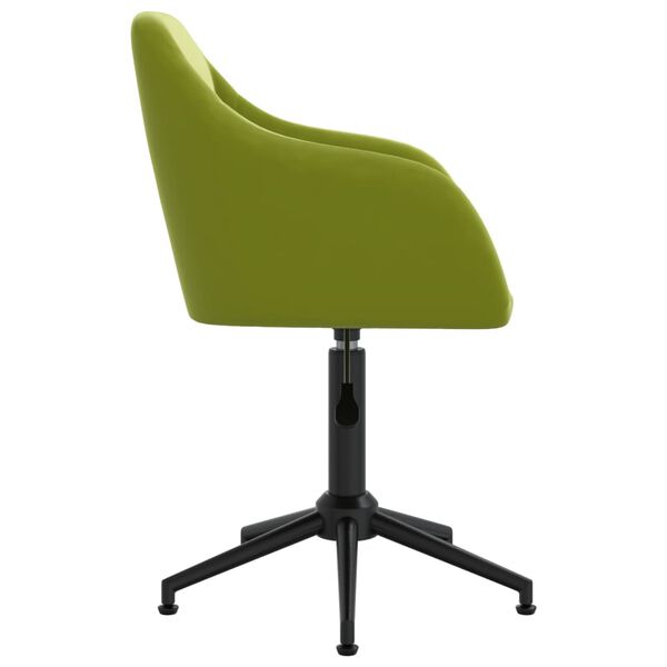 vidaXL Cadeiras de jantar girat&oacute;rias 2 pcs veludo verde-claro