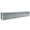 vidaXL Canteiro elevado de jardim 480x80x77cm a&ccedil;o galvanizado cinzento