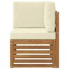 vidaXL Sof&aacute; de Canto Outdoor Madeira S&oacute;lida de Ac&aacute;cia Natural
