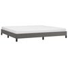 vidaXL Estrutura de cama 200x200cm couro artificial cinzento
