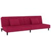 vidaXL Sof&aacute;-cama 2 lugares com duas almofadas veludo vermelho tinto
