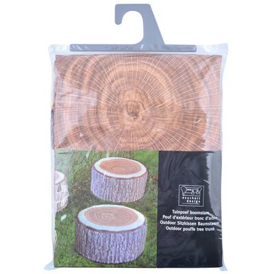 Pufe inflável para exterior com design tronco de árvore