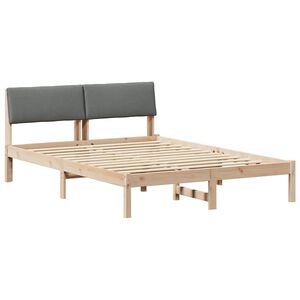 vidaXL Estrutura da cama castanho e cinzento-escuro 150 x 200 cm