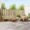 vidaXL Conjunto de Sof&aacute;s para Exterior 6 pcs Natural e Bege