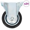 vidaXL 24 pcs Rodas fixas 75 mm