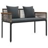 vidaXL Banco de exterior Cinza e Cinza Escuro 117 x 54 x 74.5 cm