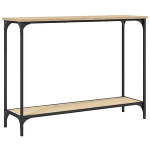 vidaXL Mesa consola 101x30,5x75cm derivados de madeira carvalho sonoma