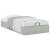vidaXL Ottoman Bed Frame Sem Colchão Cinzento Claro 90x200 cm Veludo