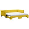 vidaXL Sof&aacute;-cama com gavet&atilde;o e colch&otilde;es 100x200 cm veludo amarelo