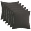 vidaXL Capa almofada 6 pcs HEERLEN Cinzento-Escuro 40 x 40 cm