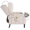 vidaXL Poltrona reclin&aacute;vel de massagens tecido padr&atilde;o de linho