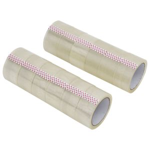 vidaXL Fita adesiva para embalagens 12 pcs 48 mm x 66 m transparente