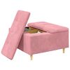 vidaXL Banqueta com almofada Rosa 80 x 80 x 45 cm Veludo