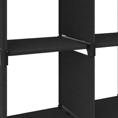 vidaXL Unidade de prateleiras 6 cubos 103x30x72,5 cm tecido preto