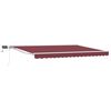 vidaXL Estrutura de Toldo Manual com LEDs Bord&ocirc; e Branco 4,5 &times; 3 m