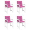 vidaXL Almofad&otilde;es lombares p/ cadeiras de jardim 4pcs tecido rosa