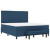 vidaXL Cama Box com cabeceira Azul 180 x 200 cm tecido