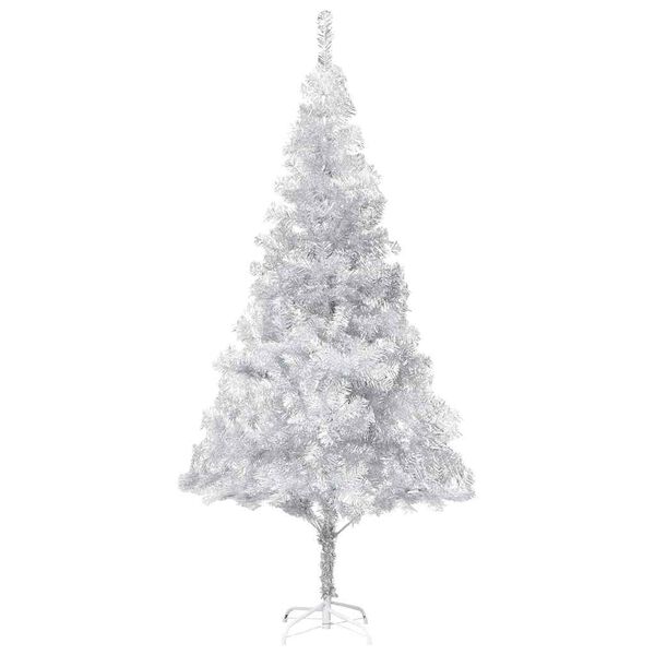 vidaXL &Aacute;rvore Natal artificial pr&eacute;-iluminada c/bola 240cm PET prateado