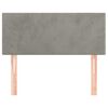 vidaXL Cabeceira de cama veludo 90x5x78/88 cm cinzento-claro