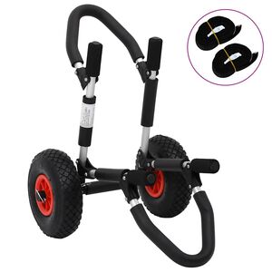 vidaXL Carrinho de SUP para prancha de surf dobr&aacute;vel 45 kg alum&iacute;nio