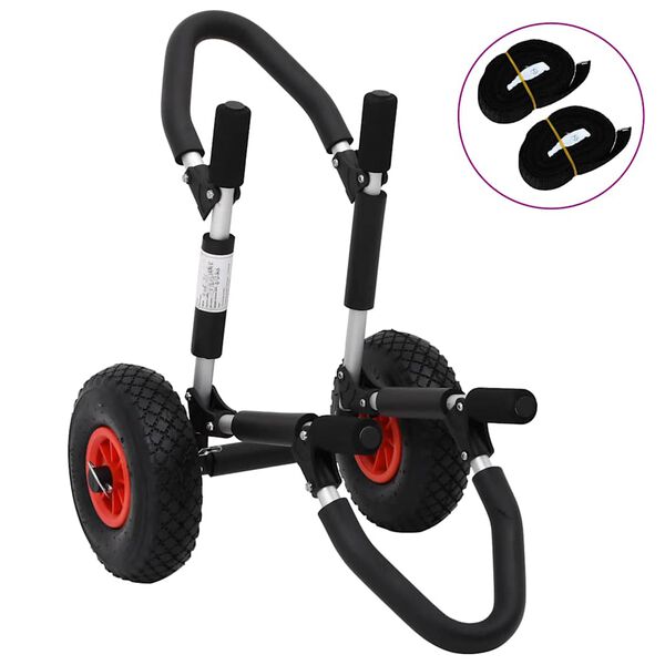 vidaXL Carrinho de SUP para prancha de surf dobr&aacute;vel 45 kg alum&iacute;nio