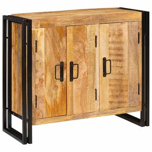 vidaXL Buffet Castanho 80 x 33 x 70 cm Madeira de mangueira maci&ccedil;a