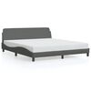 vidaXL Estrutura de cama Dover 180x200 cm tecido cinzento-escuro