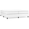 vidaXL Cama com molas/colch&atilde;o 200x200 cm couro artificial branco