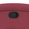 vidaXL Poltrona reclin&aacute;vel elevat&oacute;ria tecido vermelho tinto