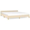 vidaXL Estrutura de cama sem colch&atilde;o 180x200 cm tecido cor creme