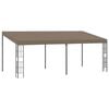 vidaXL Gazebo de montagem na parede 6x3 m tecido cinzento-acastanhado