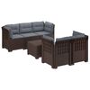 vidaXL Sof&aacute; de Jardim de 5 Pessoas com Almofadas Visual de Rattan PP