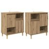 vidaXL Aparadores 2 pcs Carvalho Artesanal 60 x 35 x 70 cm