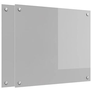 vidaXL Prote&ccedil;&atilde;o de Cozinha 2 pcs Cinzento-claro 70 x 60 cm