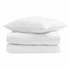 vidaXL Edredom de Inverno com travesseiro 2 pcs Branco Pena de ganso