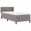 vidaXL Cama Box Cinzento-acastanhado 200 x 100 cm Poli&eacute;ster