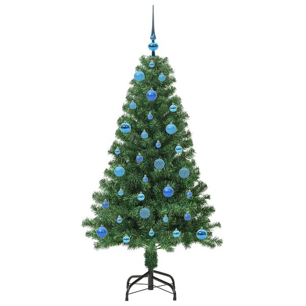 vidaXL &Aacute;rvore de Natal Artificial Verde 150 cm PVC, A&ccedil;o e Pl&aacute;stico