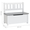 vidaXL Banco de arruma&ccedil;&atilde;o infantil 60x30x55 cm MDF branco e cinzento