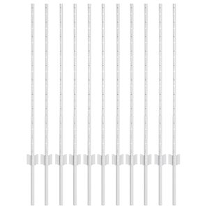 vidaXL Poste de Cerca Embutido 11 unid. Prateado 140 cm