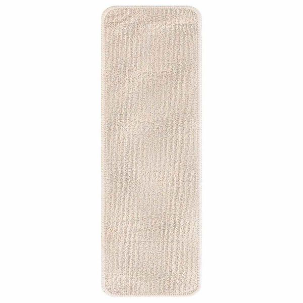 vidaXL Tapetes Antiderrapantes para Escadas 15 pcs Creme 60 x 25 cm PP