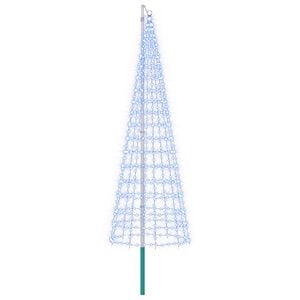 vidaXL Luz para &aacute;rvore de Natal com estaca e mastro 300 cm 550 LED