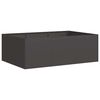 vidaXL Vaso floreira 120x80x40 cm a&ccedil;o preto
