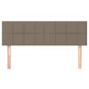 vidaXL Cabeceiras cinzento-acastanhado 144x5x78/88 cm tecido