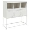 vidaXL Aparador 100,5x39x107 cm a&ccedil;o branco