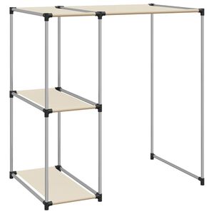 vidaXL Estante arruma&ccedil;&atilde;o p/ m&aacute;quina lavar roupa 87x55x90,5 ferro creme